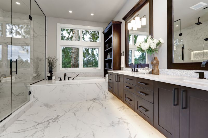 Wide View of Modern Bathroom